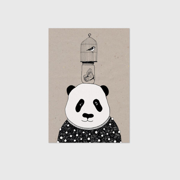 kinderposter panda kraftpapier
